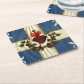 Der Carillon Sacré-Coeur-Untersetzer Rechteckiger Pappuntersetzer (angewinkelt)