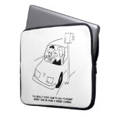 Der Cartoon der Funny Speed Camera zeigt, wie man Laptopschutzhülle (Vorderseite Links)