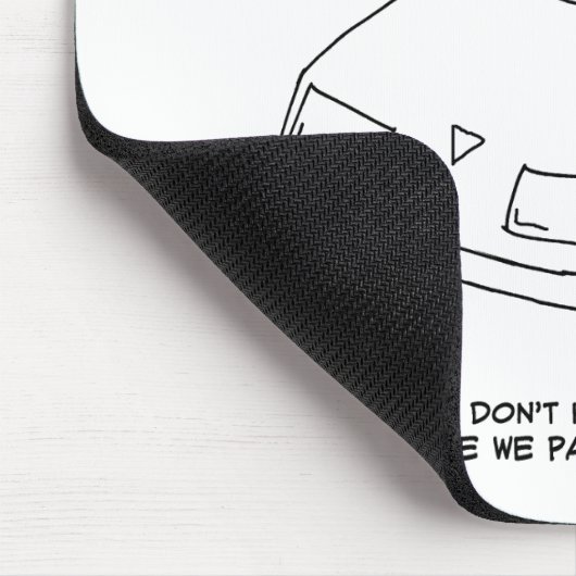 Der Cartoon der Funny Speed Camera zeigt, wie man Mousepad (Ecke)