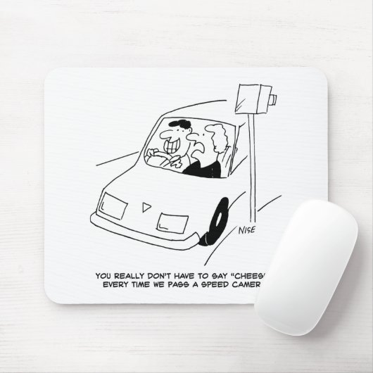 Der Cartoon der Funny Speed Camera zeigt, wie man Mousepad (Mit Mouse)