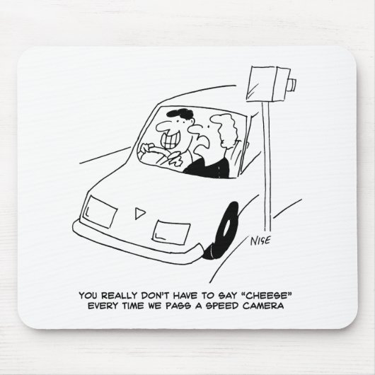 Der Cartoon der Funny Speed Camera zeigt, wie man Mousepad (Vorne)