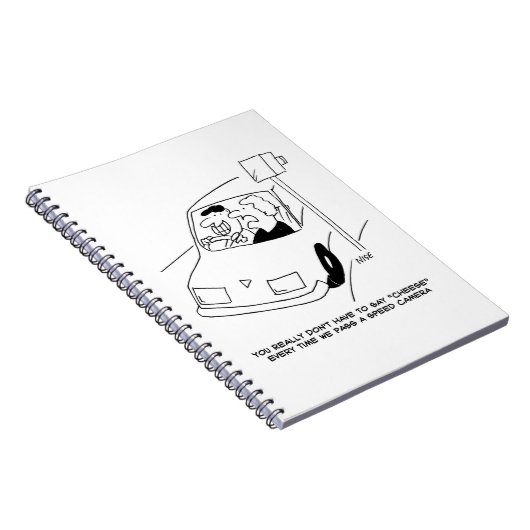 Der Cartoon der Funny Speed Camera zeigt, wie man Notizblock (Rechte Seite)