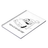 Der Cartoon der Funny Speed Camera zeigt, wie man  Notizblock (Linke Seite)