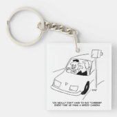 Der Cartoon der Funny Speed Camera zeigt, wie man Schlüsselanhänger (Vorderseite)