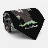Der Cartoon des Codvaters Fisch Black Neck Tie Krawatte (Gerollt)