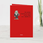 Der Cartoon des Codvaters hat eine eigene Grußkart Karte (Rückseite)