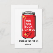 Der Cartoon ist angenehm und angenehm. Dankeskarte (Vorne/Hinten)