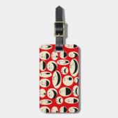 Der Cartoon rückwärts sieht dem Muster-Gepäckanhän Gepäckanhänger (Vorderseite vertikal)