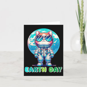 Der Cat Astronaut des Earth Day Rette die Welt Karte