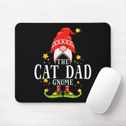 Der Cat Dad Gnom Weihnachten Matching Für Männer F Mousepad (Mit Mouse)
