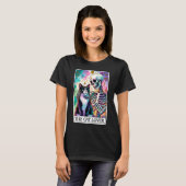 Der Cat Lover Skeleton Tarot Card T - Shirt (Vorne ganz)