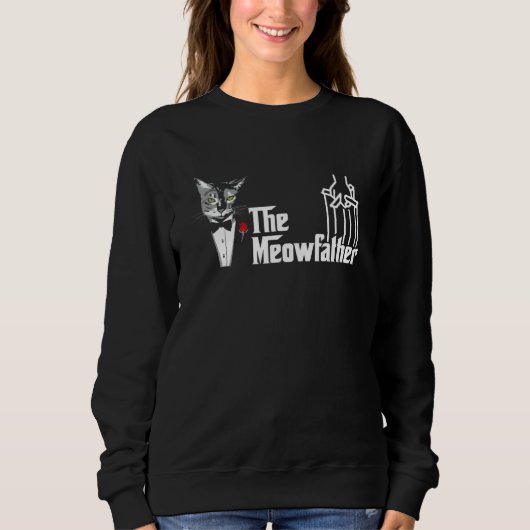 Der Catfather Cat Dad Vatertag Katze Sweatshirt (Vorderseite)