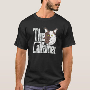 Der Catfather Katzenvater Mafia Schnurrhaare Männl T-Shirt