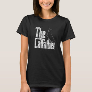 Der Catfather Schwarze Katze Vater Mafia Schnurrha T-Shirt