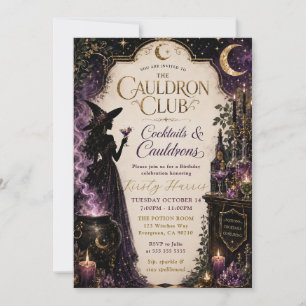 Der Cauldron Club Cocktails Geburtstag Einladung
