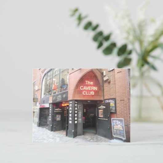 Der Cavern Club in der Mathew Street in Liverpool Postkarte (Stehend Vorderseite)