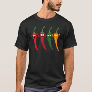 Der Cayenne Pepper Hot Colorful Chili T-Shirt