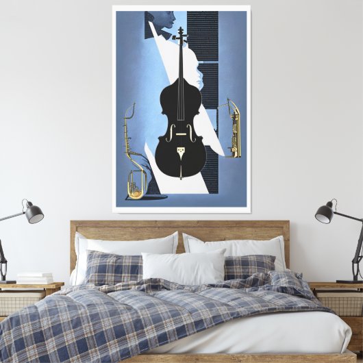 Der Cello Leinwanddruck (Insitu (Schlafzimmer))