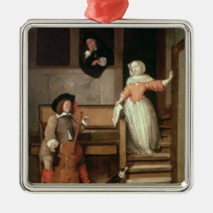 Der cello-Spieler, c.1700 (Öl auf Leinwand) Ornament Aus Metall
