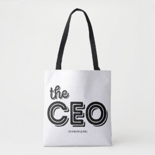 Der CEO Retro Typografy Personalisiert Polka Dots Tasche