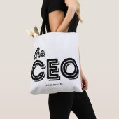 Der CEO Retro Typografy Personalisiert Polka Dots Tasche (Von Nahem)