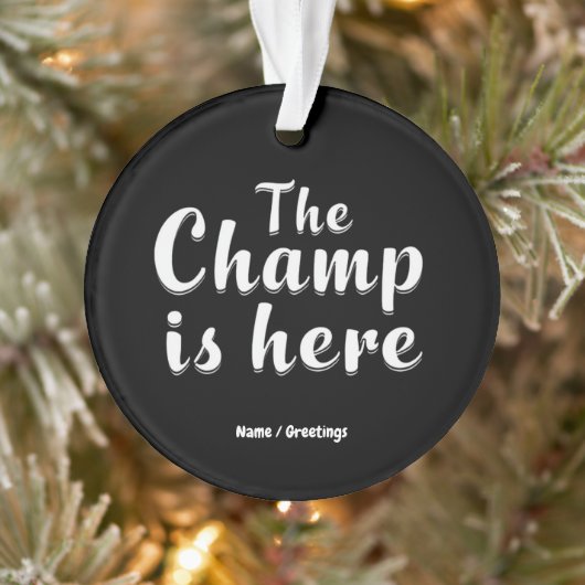 Der Champ ist hier Fantasy Football & Sports Ornament (Baum)