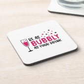 Der Champagner ist so blass wie Ihr Getränk pink Getränkeuntersetzer (Linke Seite)