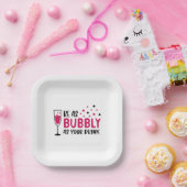 Der Champagner ist so blass wie Ihr Getränk pink Pappteller (Party)