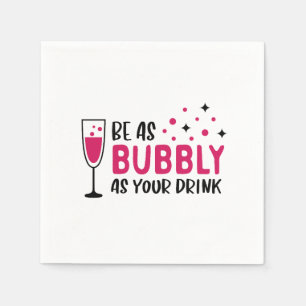 Der Champagner ist so blass wie Ihr Getränk pink Serviette
