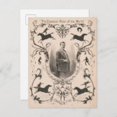 Der Champion Rider der Welt, Charles W. Fish. Postkarte (Vorne/Hinten)