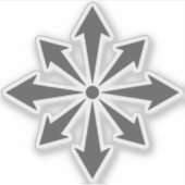 Der Chaos-Star (grau) Aufkleber (Vorderseite)