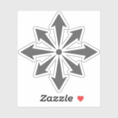 Der Chaos-Star (grau) Aufkleber (Blatt)