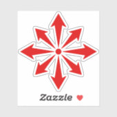 Der Chaos-Star (rot) Aufkleber (Blatt)