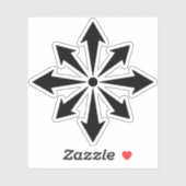 Der Chaos Star (schwarz) Aufkleber (Blatt)