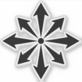 Der Chaos Star (schwarz) Aufkleber (Vorderseite)