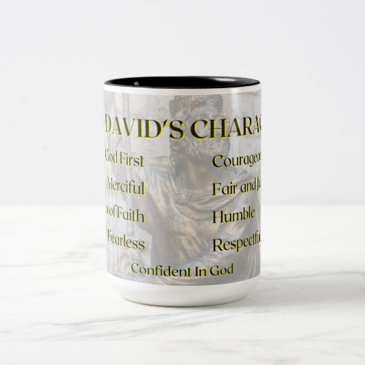 Der Charakter von König David Zweifarbige Tasse (Mittel)