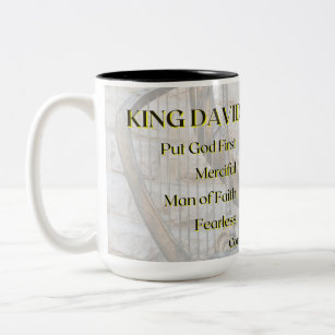 Der Charakter von König David Zweifarbige Tasse