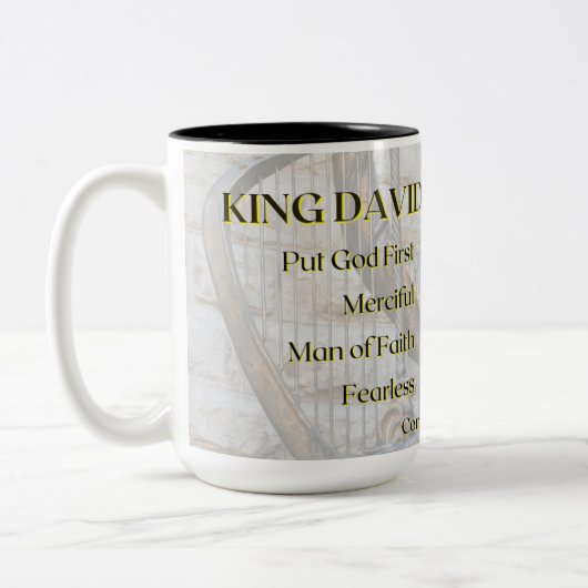 Der Charakter von König David Zweifarbige Tasse (Links)