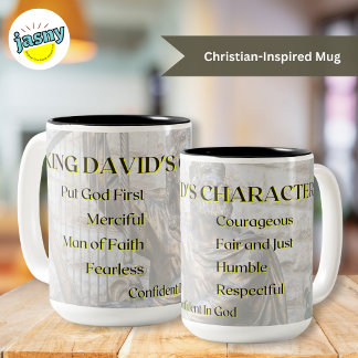 Der Charakter von König David Zweifarbige Tasse