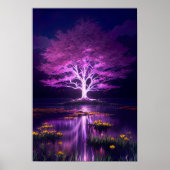 Der charismatische Lila Baum im Sumpf Poster (Vorne)
