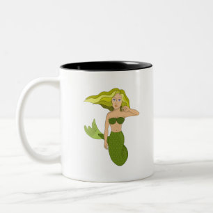 Der Charme der Meerjungfrau Zweifarbige Tasse