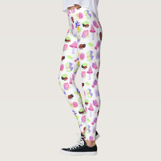 Der Charme der Natur bezaubernd Ladybug-Pilzfeder Leggings (Links)