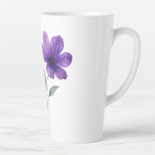 Der Charme der violetten Blumen Milchtasse