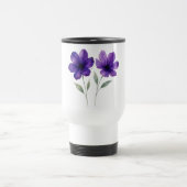 Der Charme der violetten Blumen Reisebecher (Mittel)