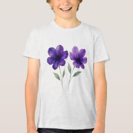 Der Charme der violetten Blumen Tri-Blend Shirt