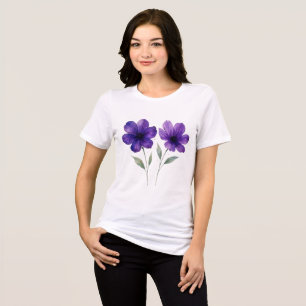 Der Charme der violetten Blumen Tri-Blend Shirt