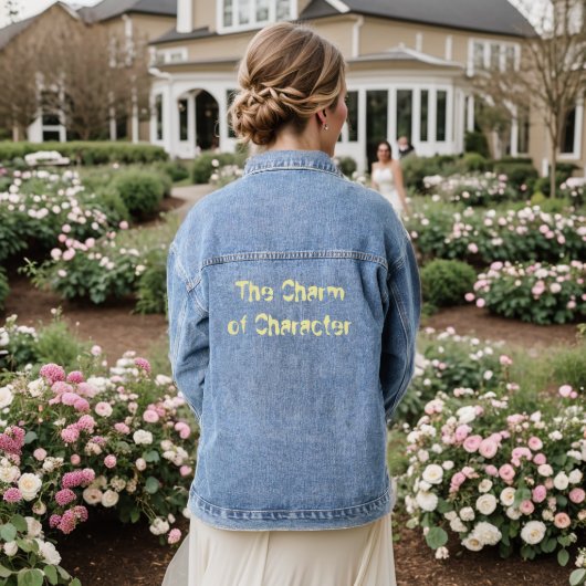 Der Charme des Charakters Denim Jacket Jeansjacke (Hochzeit Rückseite)