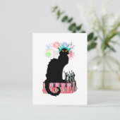 Der Chat Noir USA Unabhängigkeitstag Postkarte (Stehend Vorderseite)