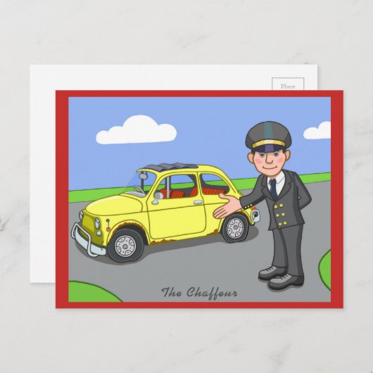 Der Chauffeur Postkarte (Vorne/Hinten)