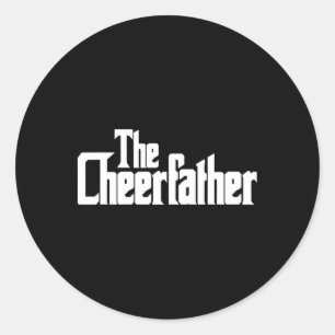 Der Cheerfather Vatertag Cheerleader Runder Aufkleber